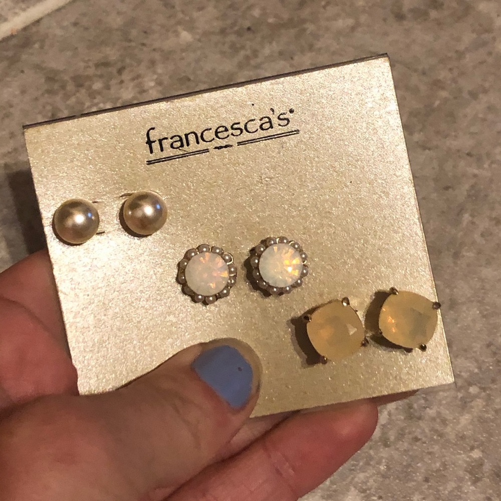 Three pairs of francescas earrings